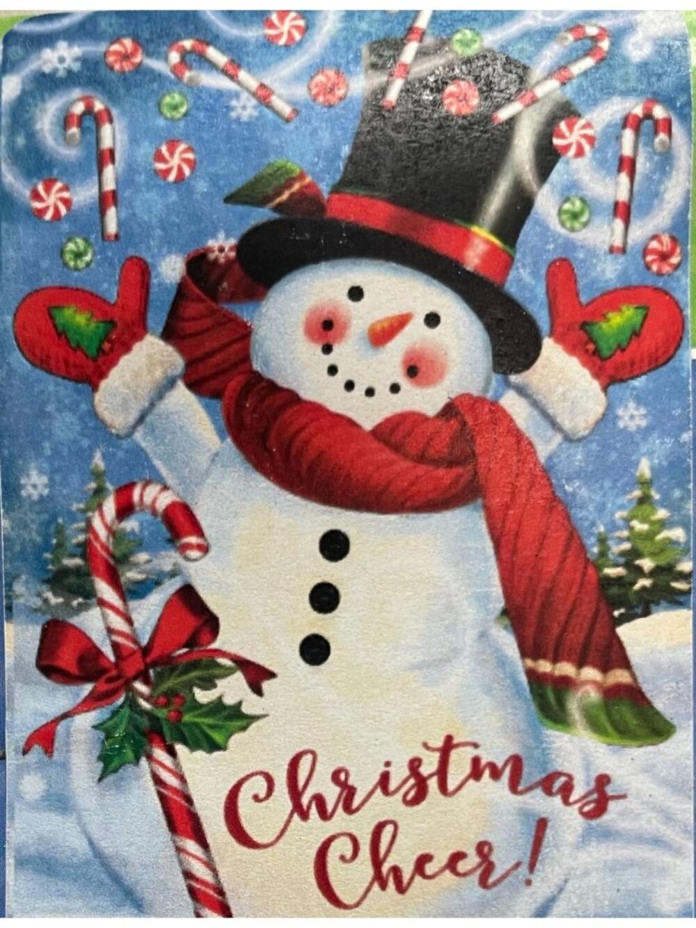 Custom Decor Candy Cane Snowman Christmas House Flag 28x40 Holiday Festive New